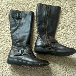 Chocolate Brown Leather Bøc Boots - 7.5